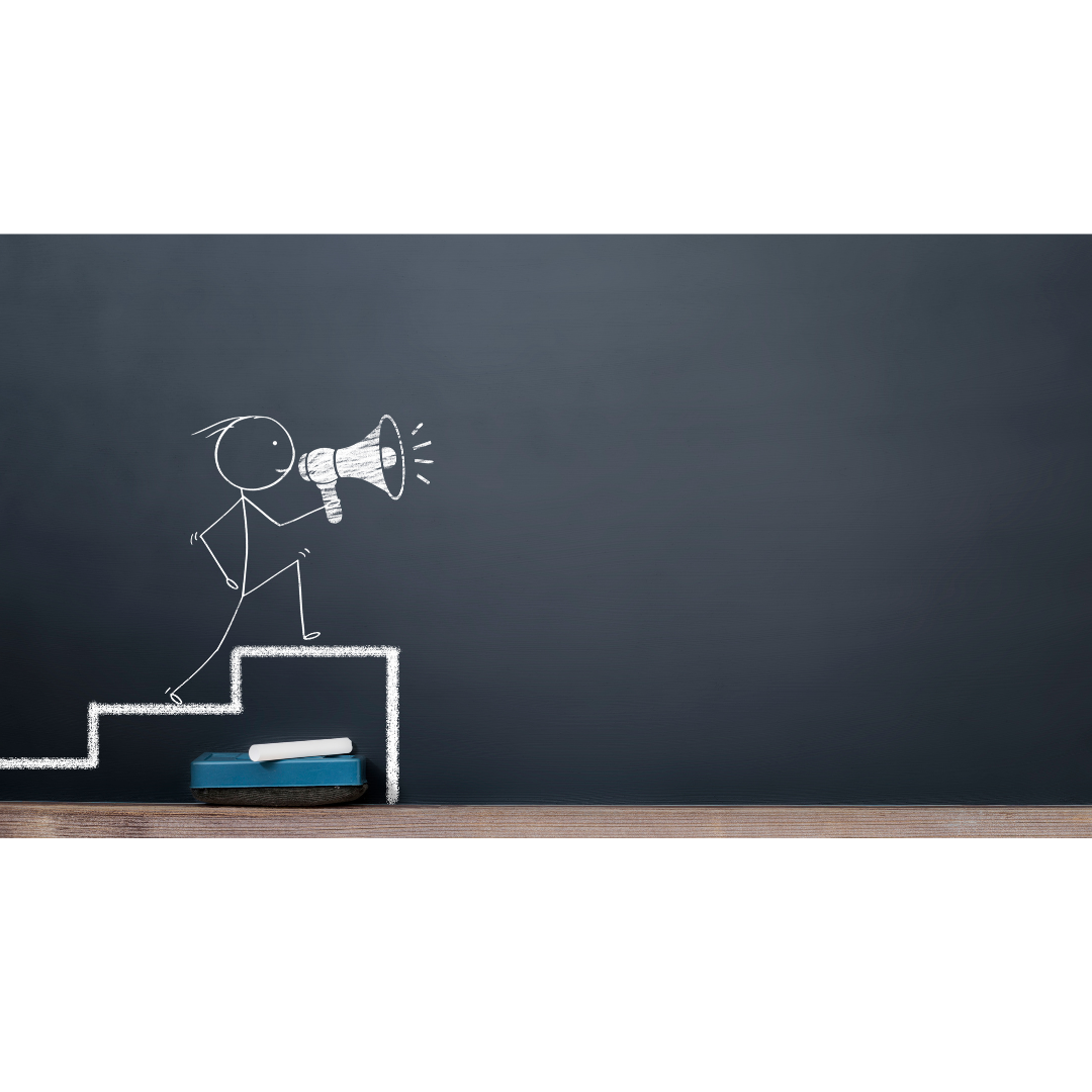 Students reviewing announcements